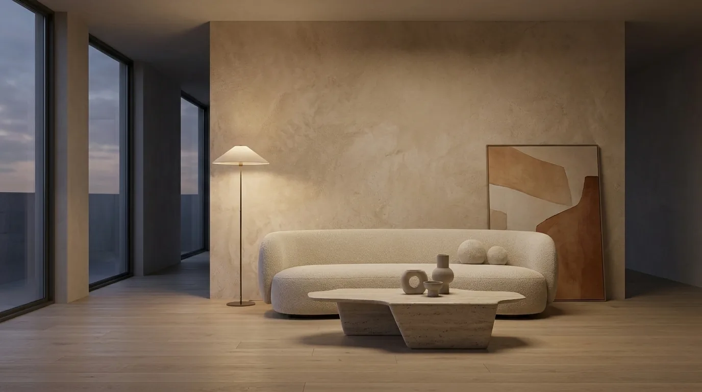 Cream Loft Interior - Roman Clay Finish